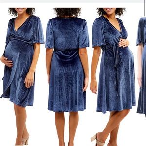 Nom maternity Genevieve velvet maternity and nursing dress